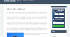 Desktop Screenshot of metropolehotelmacau.com